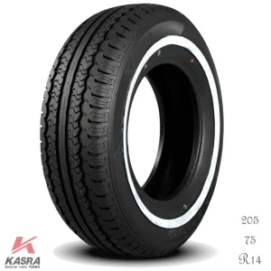 فروش لاستیک کندا سایز 205/75R14 مدل KR33 دور سفید با قیمت مناسب